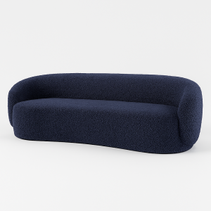 Sofa curvo tapizado boucle