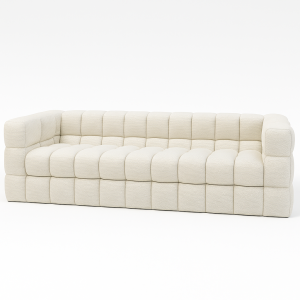 Sofá modular acolchado blanco