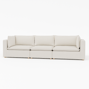 sofá modular blanco 3 plazas modelo 3D descarga SKP FBX