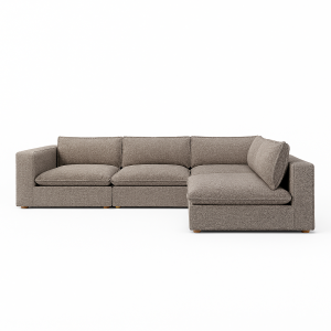 Sofá modular gris con chaise