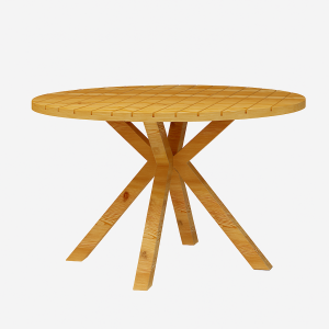 Mesa redonda de madera