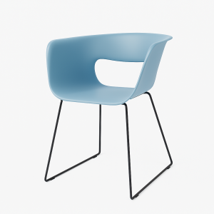 Silla de plástico con respaldo