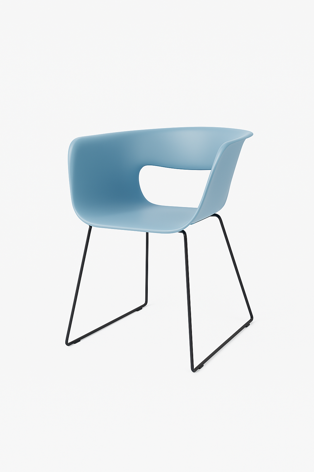 Silla de plástico con respaldo