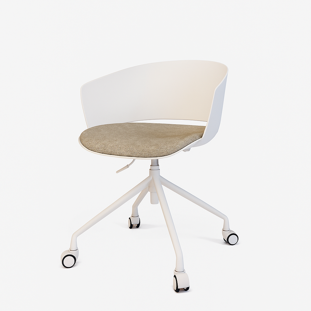 Silla de plastico con ruedas